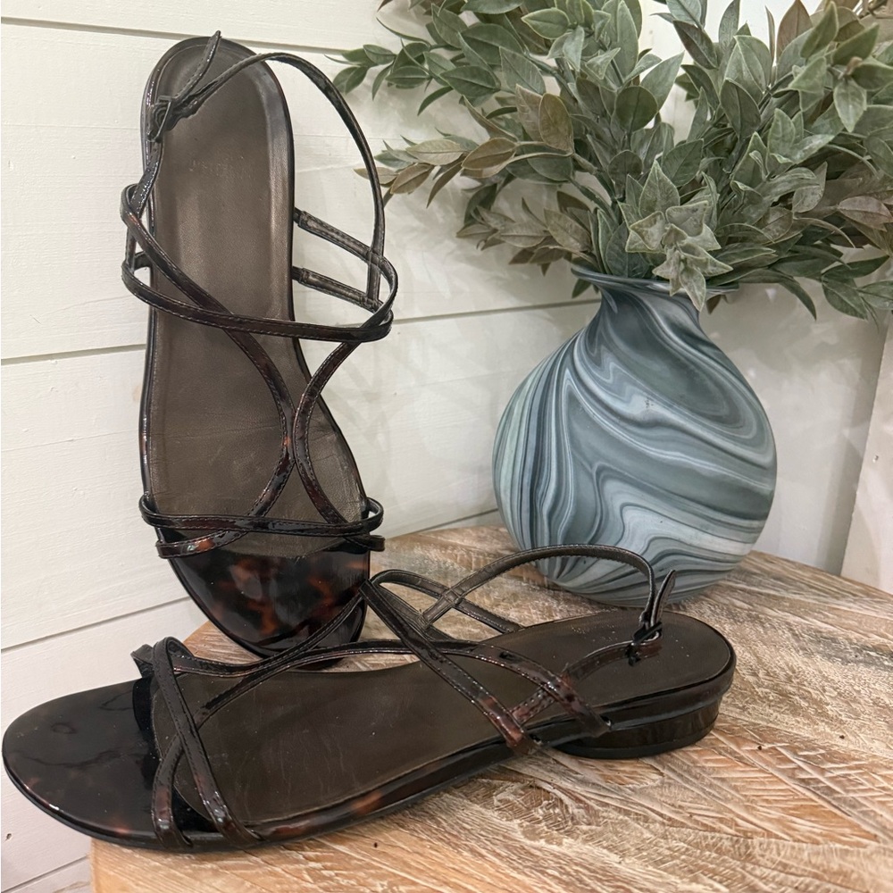 Stuart Weitzman Brown Strappy Sandals